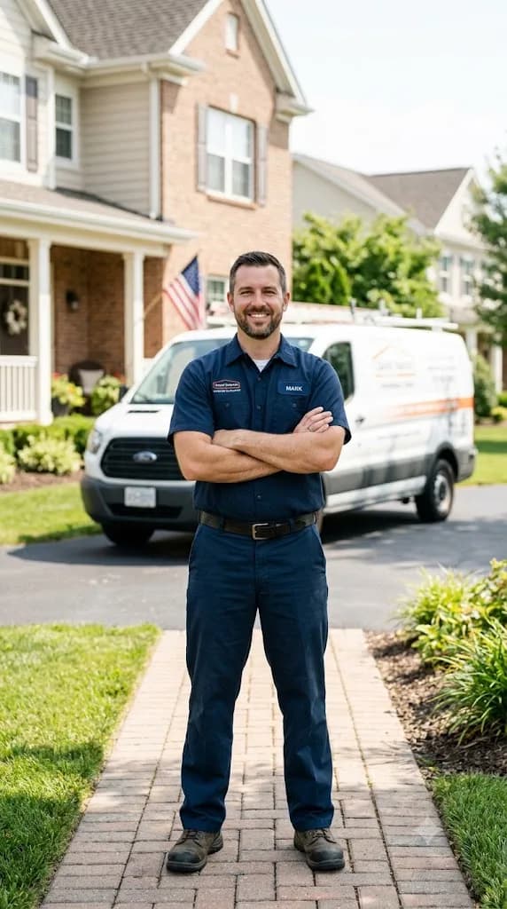Home service professional ready to take the call